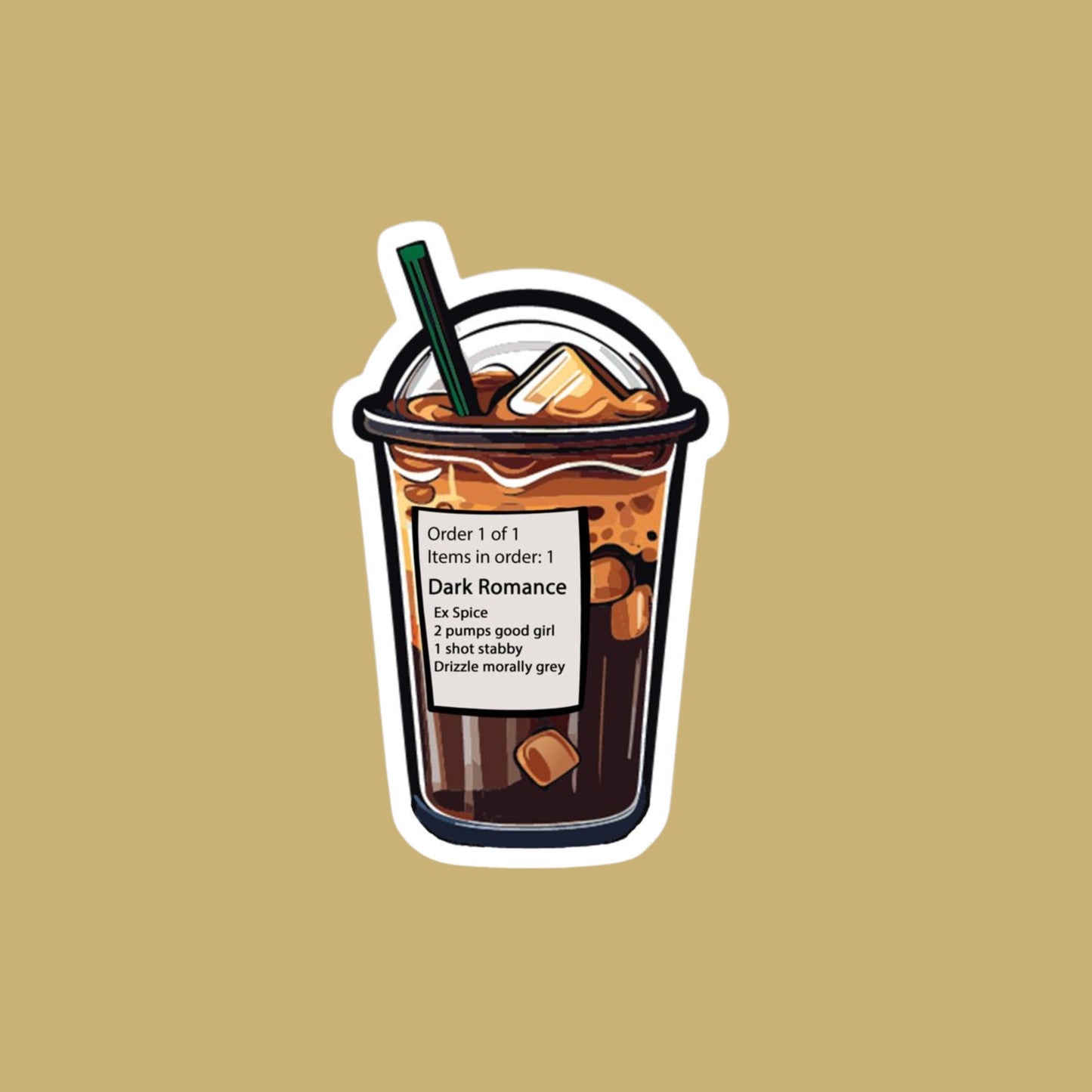 dark romance coffee sticker