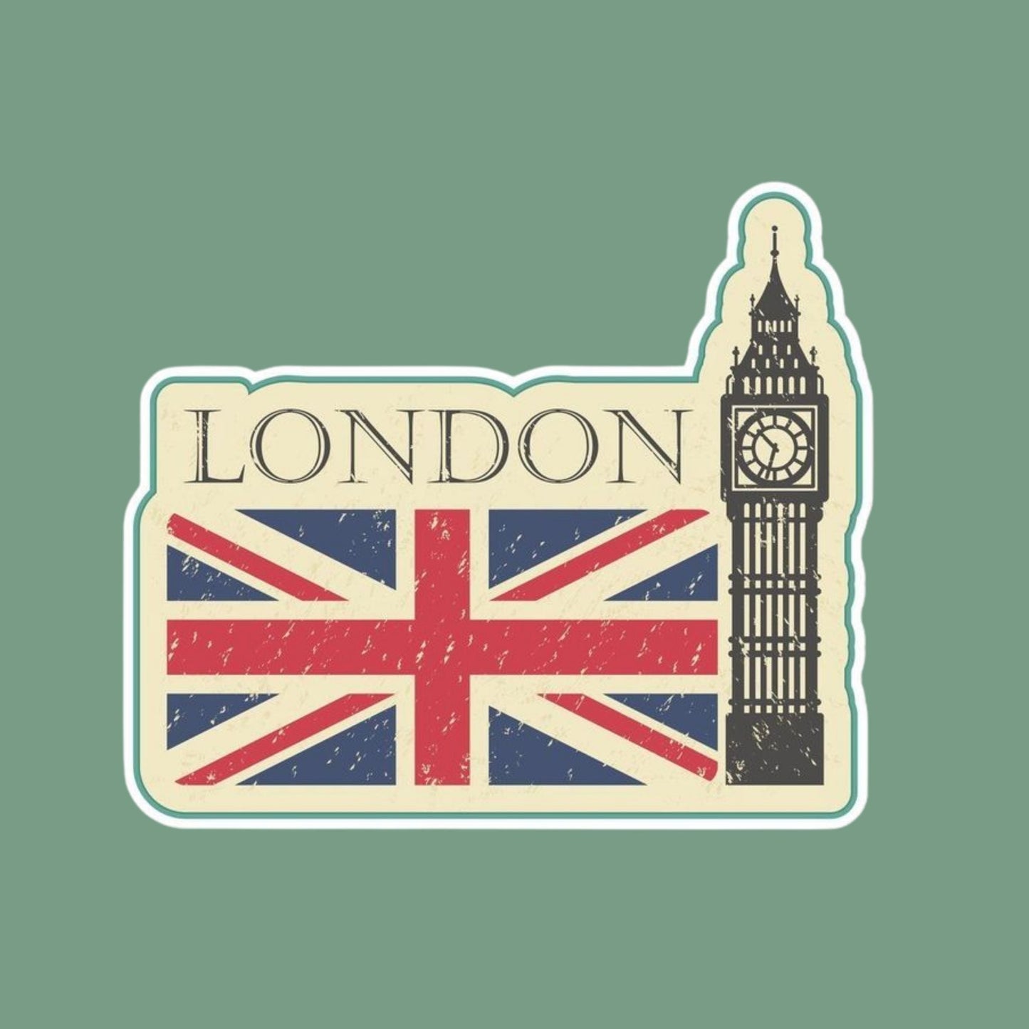 London Big Ben Vinyl Laptop Travel Sticker