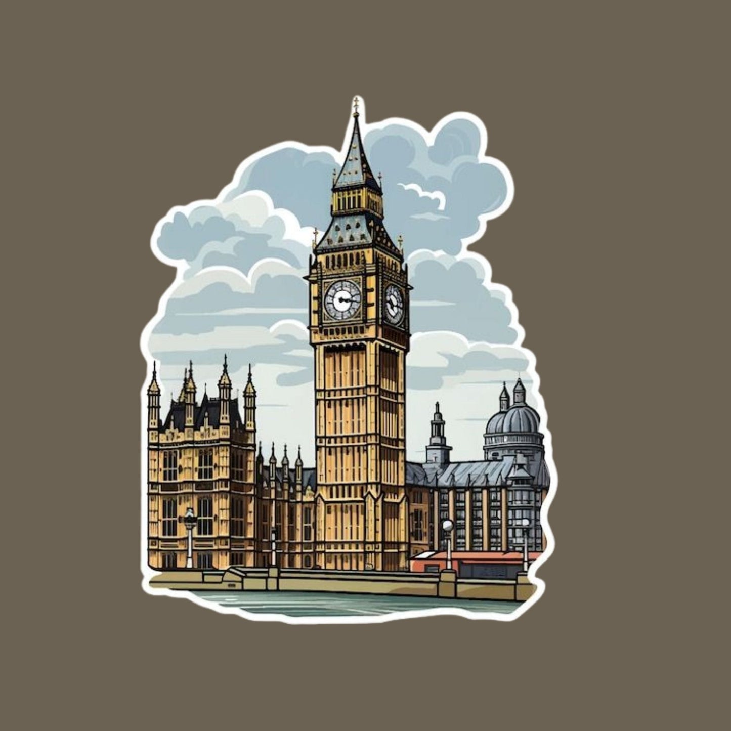 Clock Tower Sticker