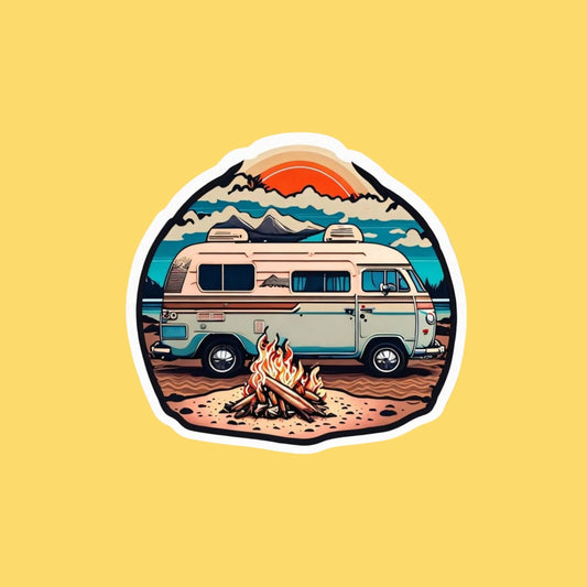 Bonfire & caravan Sticker