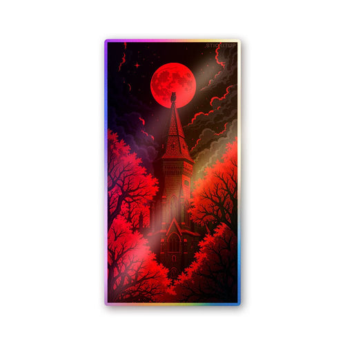 Abstract Red Figure Holographic Stickers