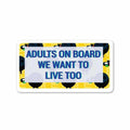 Adults on board Sticker