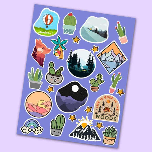 Adventure Mini Sticker Sheet