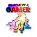 Anatomy of a Gamer Holographic Stickers