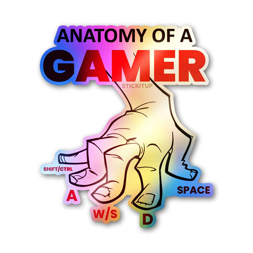 Anatomy of a Gamer Holographic Stickers