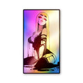 Anime Girl Blonde Holographic Stickers