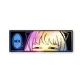Anime Girl B&W Small Holographic Stickers