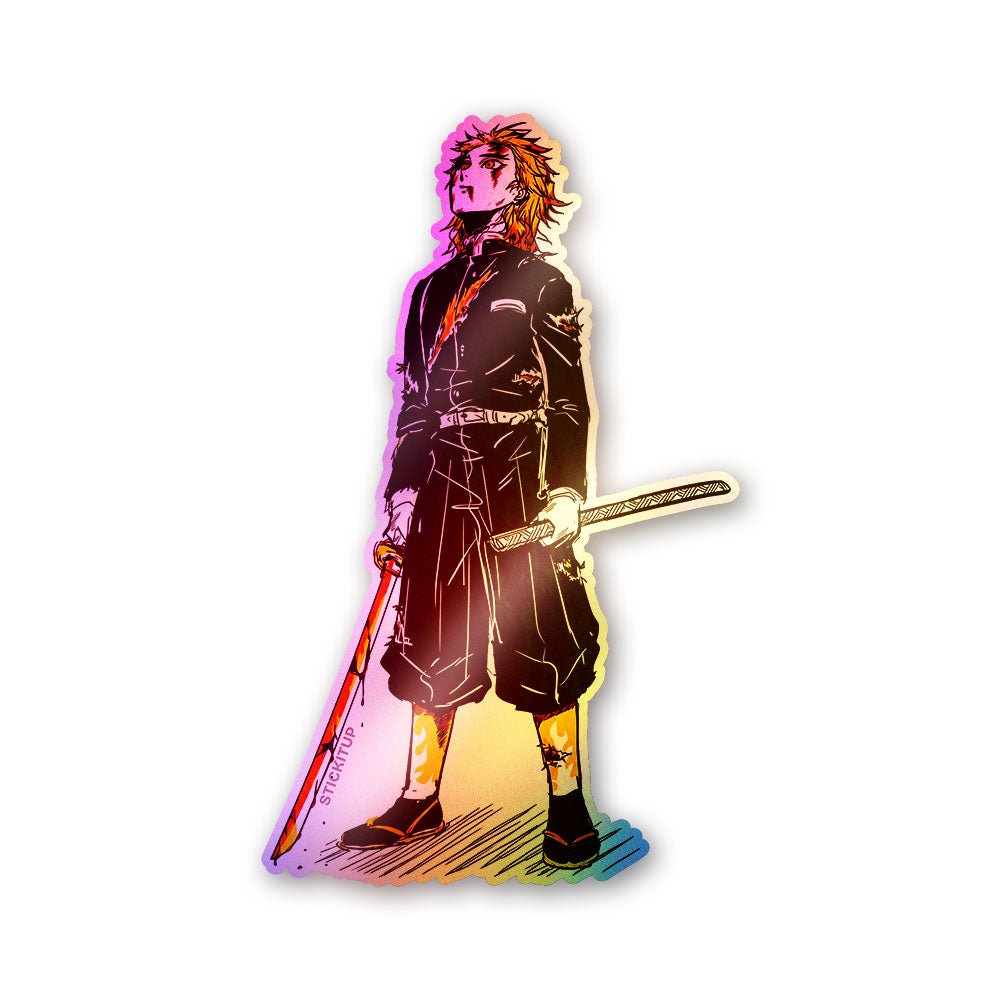 Anime Samurai Katana Holographic Stickers