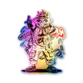 Anime Warrior Skull Mask Holographic Stickers