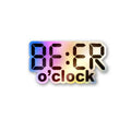 Beer-o-clock Holographic Stickers