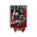 Berserker Black Glitter Sticker