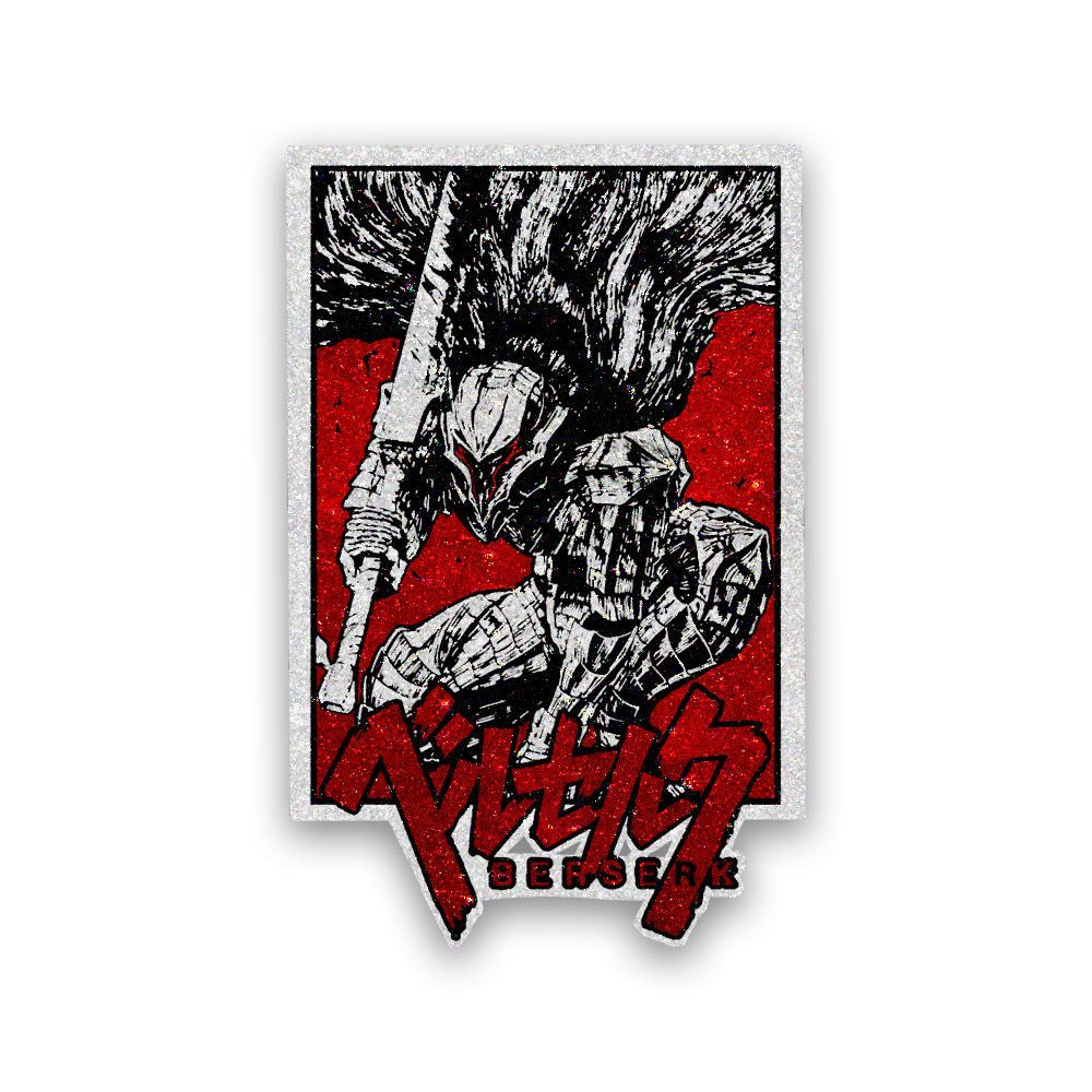 Berserker Black Glitter Sticker