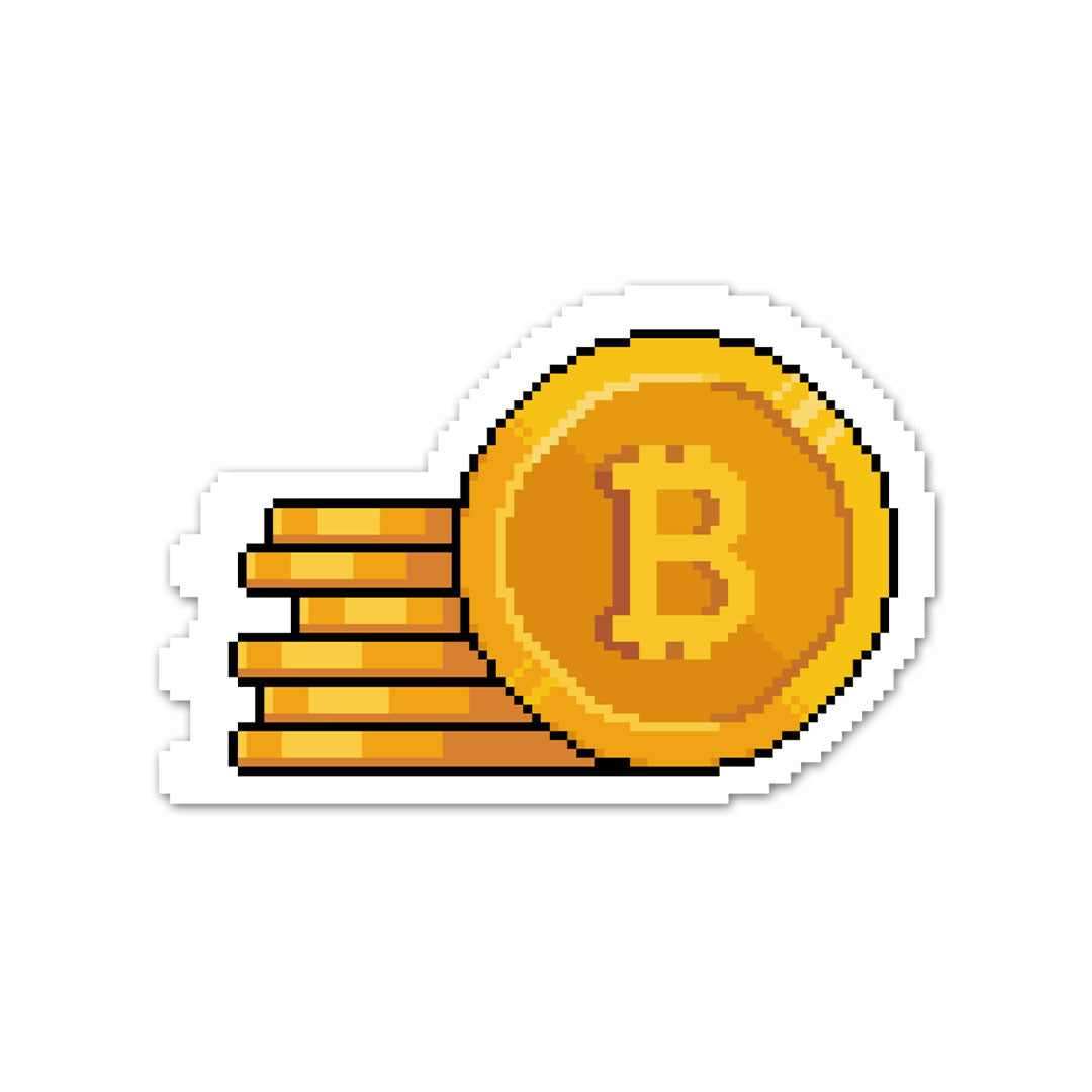 Bitcoin Pixel Sticker