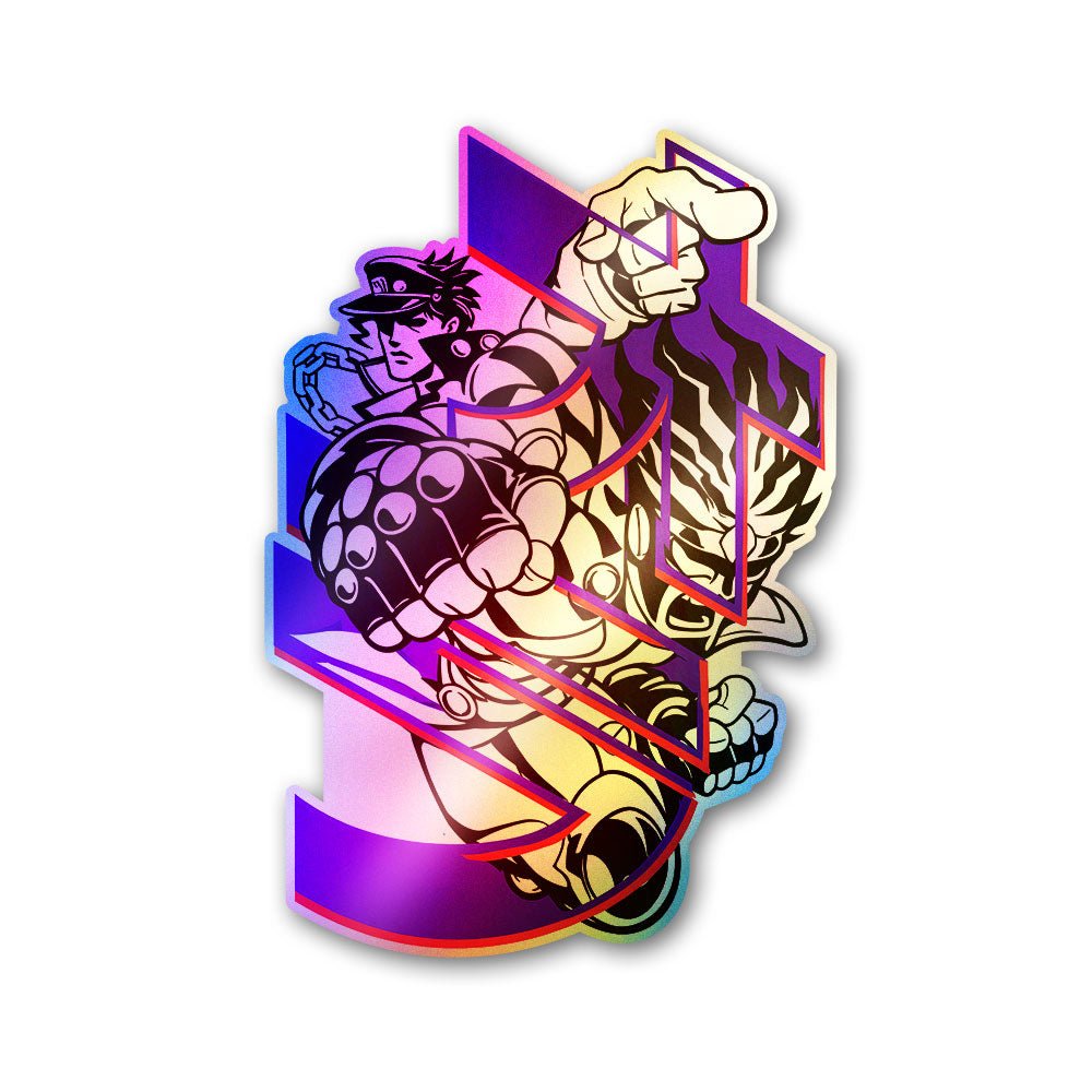 Bizarre Menacing Pose Holographic Stickers