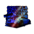 Blue Kaiju Rampage Holographic Stickers