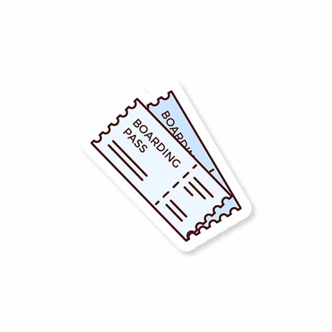 Boarding pass Sticker