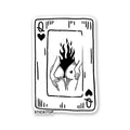 BURN CARD QUEEN Sticker