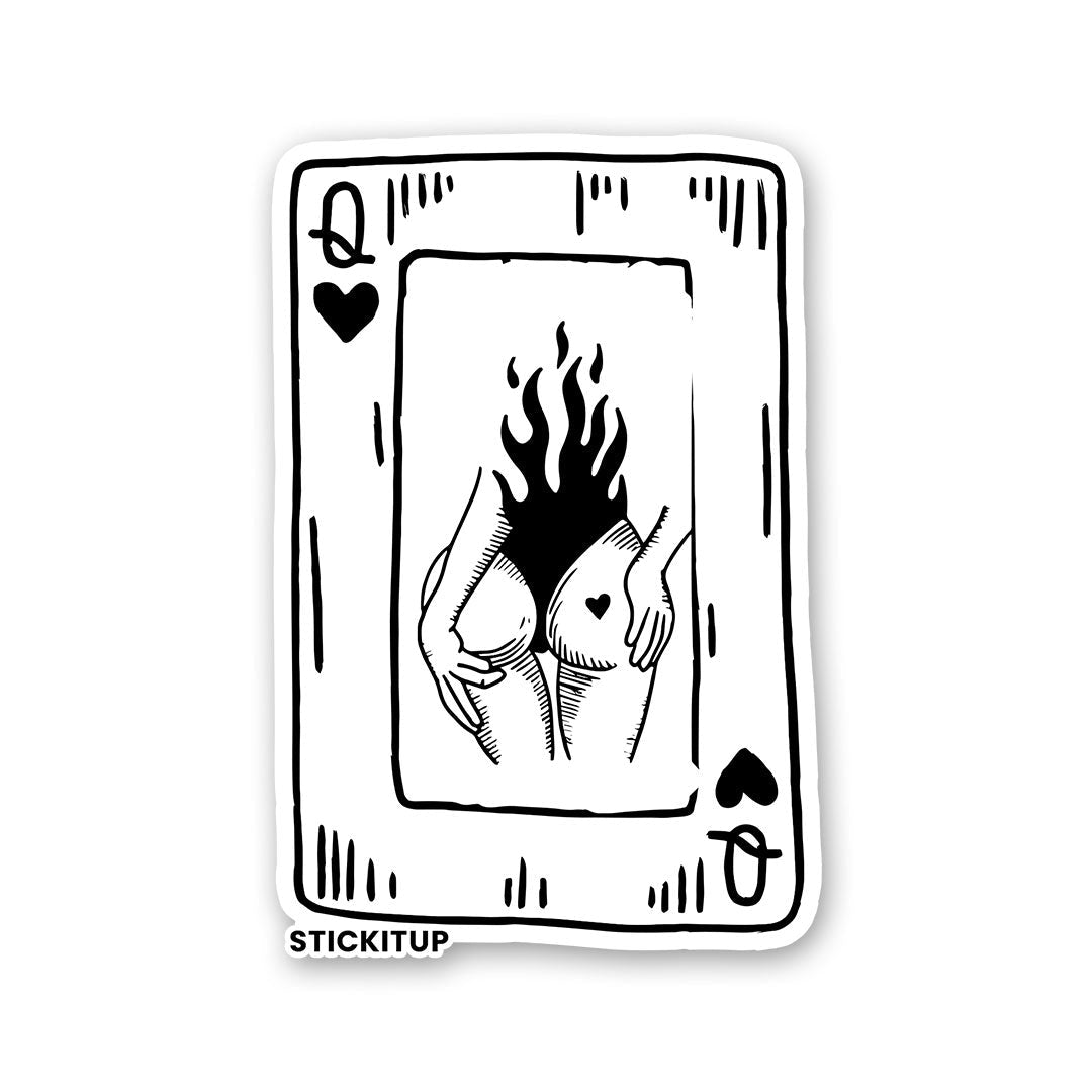 BURN CARD QUEEN Sticker