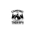 Camping Is My Favorite Therapy Sticker