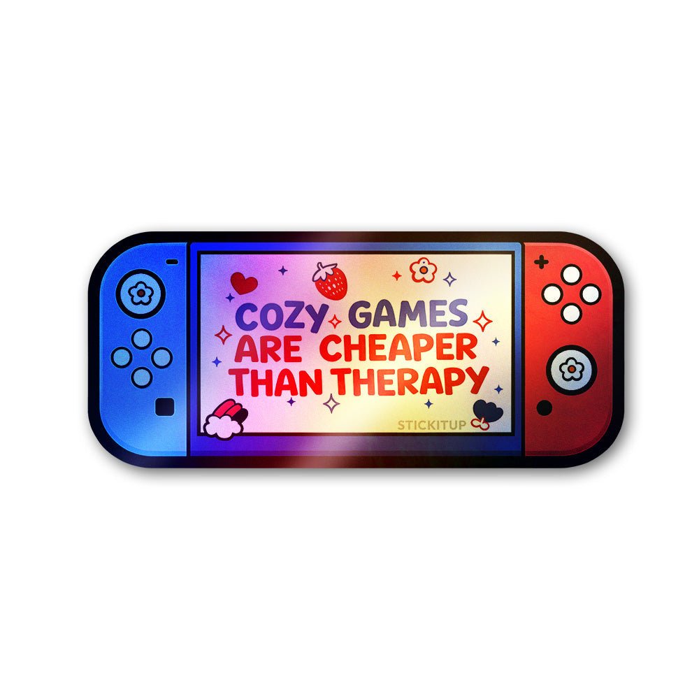 Cheaper Than Therapy Holographic Stickers