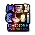 Choose Your Weapon Holographic Stickers