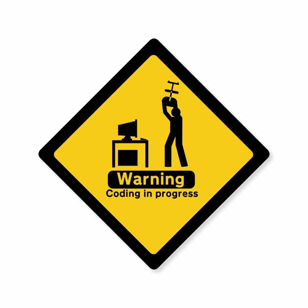 Coding in progress Sticker
