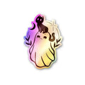Cute Cat and Gost Holographic Stickers