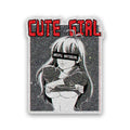 Cute Girl 0.4 Glitter Sticker