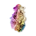 Cyborg Figure Art Holographic Stickers