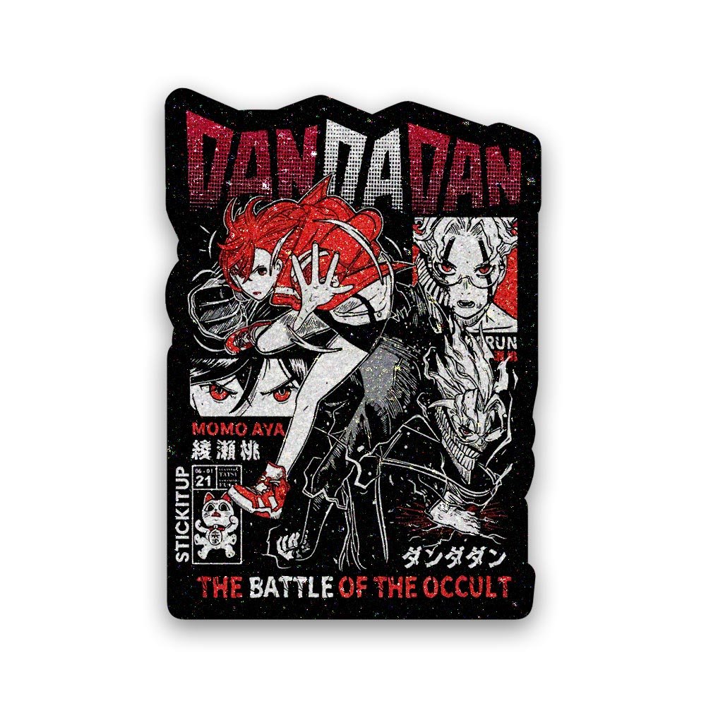 Dandadan The Battler Glitter Sticker