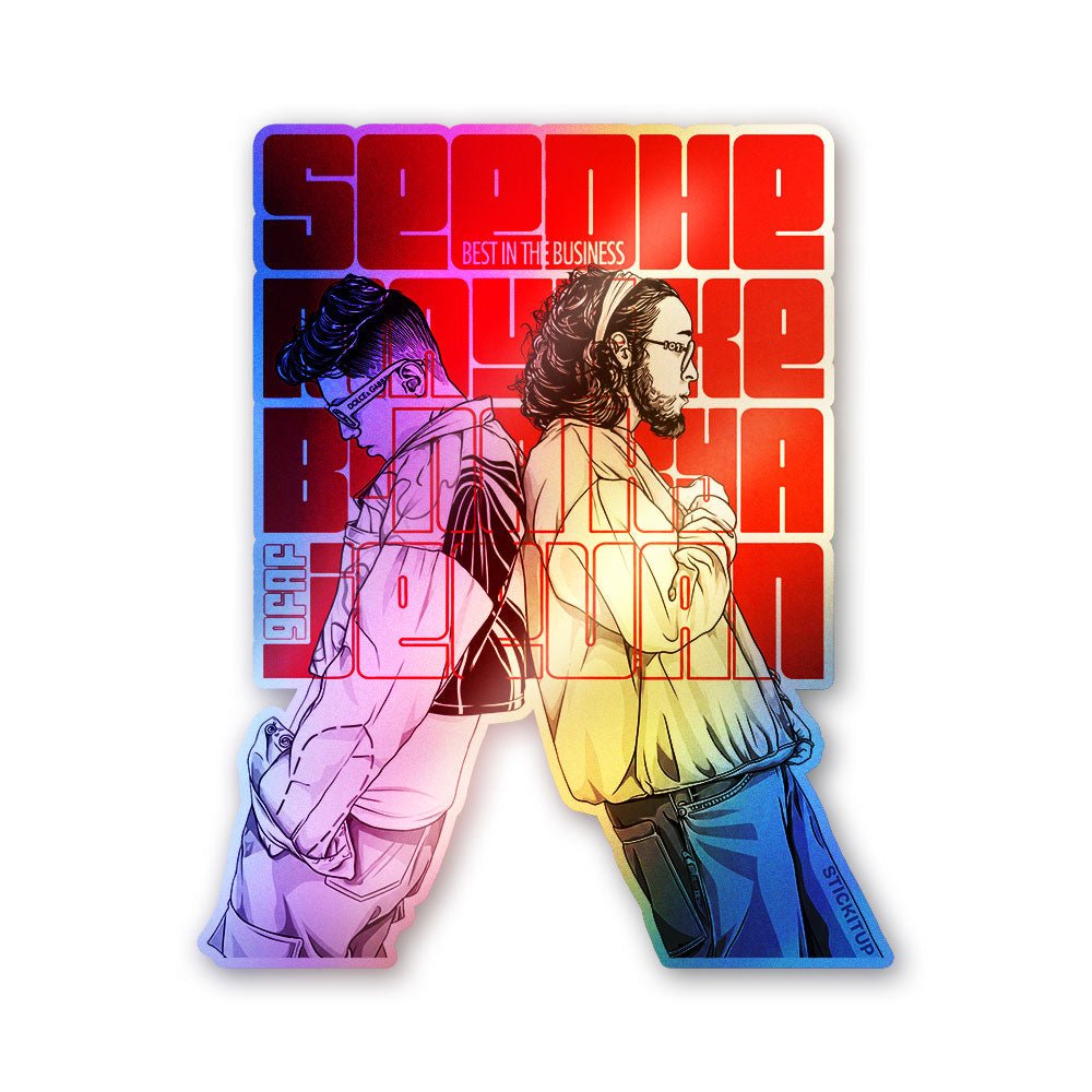 Desi Rap Duo Style Holographic Stickers