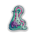 Elephant Toothpaste Glitter Sticker