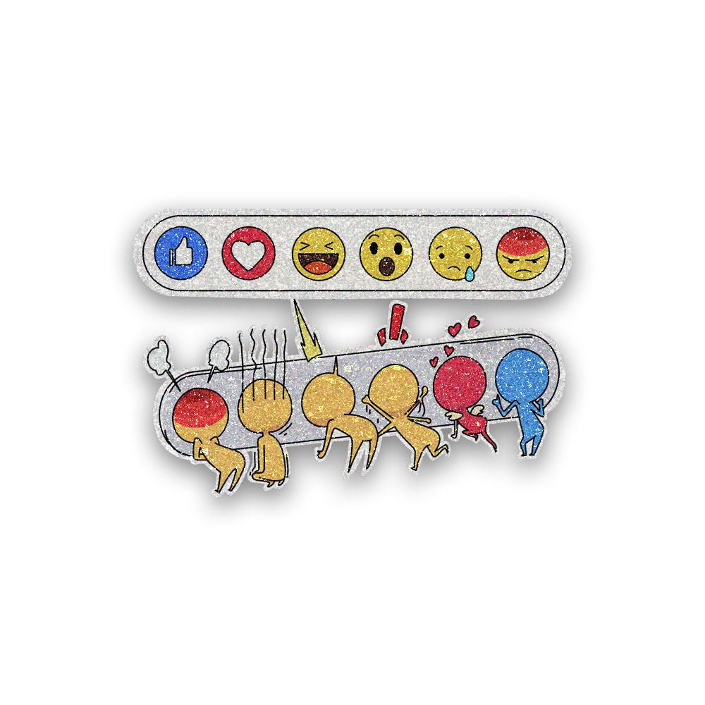 Emojis Sticker Glitter Sticker