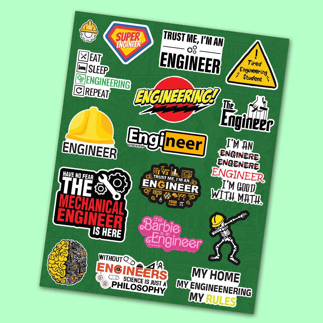 Engineering Sticker Sheet