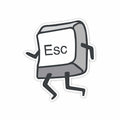 ESC key Sticker