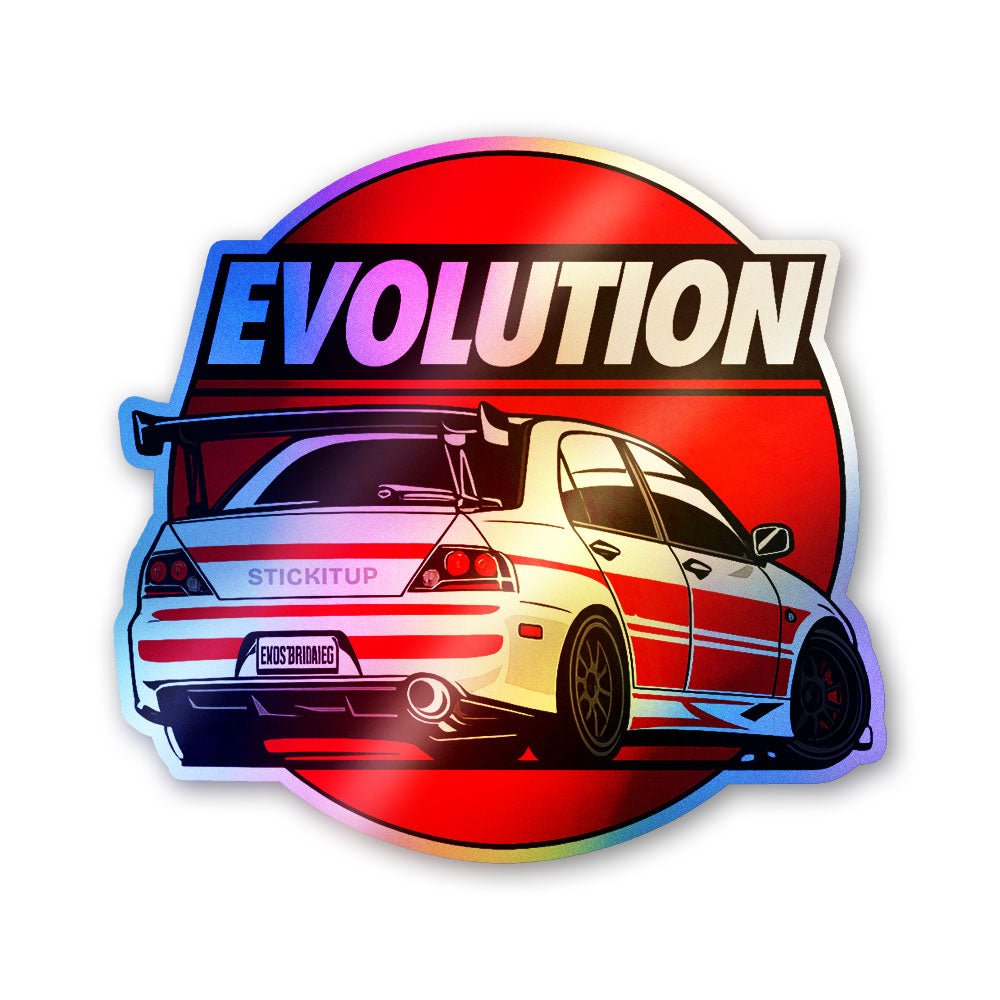 Evolution Red Racer Holographic Stickers