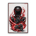 Fiery Flame Moto Rider Glitter Sticker