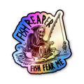 Fish Reaper Fear Me Holographic Stickers