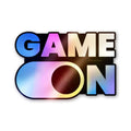 Game on Bold Holographic Stickers