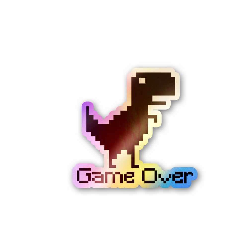 Game Over Holographic Stickers