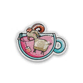 Goat Tea Glitter Sticker