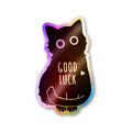 Good Luck Cat Holographic Stickers
