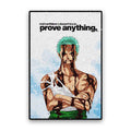 Green Haired Swordsman Glitter Sticker