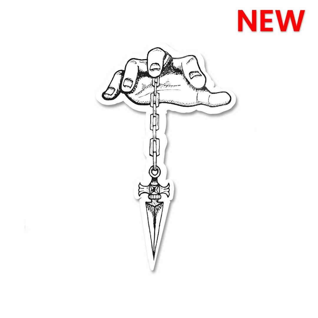 Hand with knife Sticker