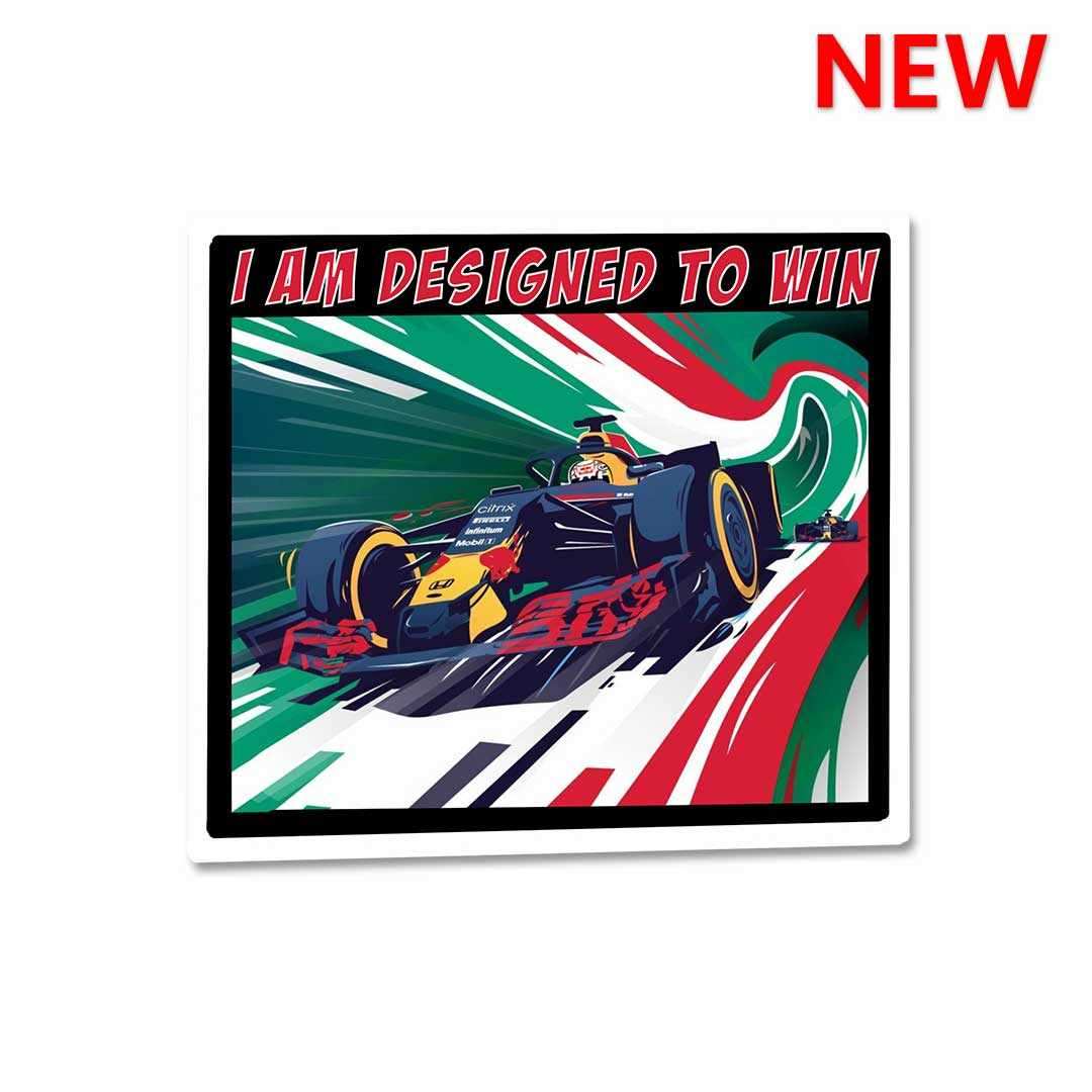 I Am Designed To Win Sticker