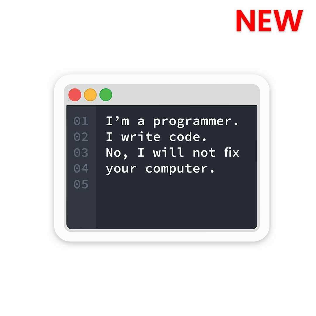 I'm a programmer Sticker