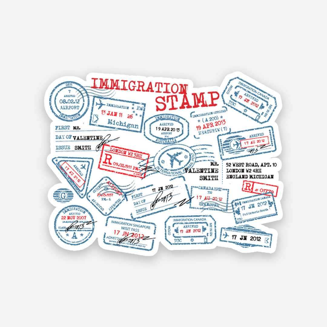 Immigration Stamp sticker