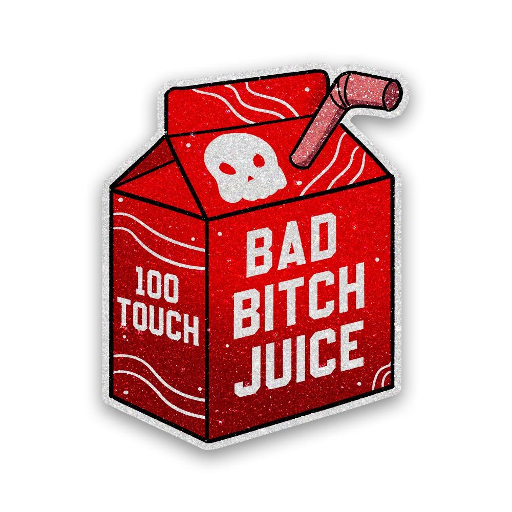 Juice box Glitter Sticker