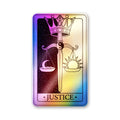 Justice Crown Card Holographic Stickers