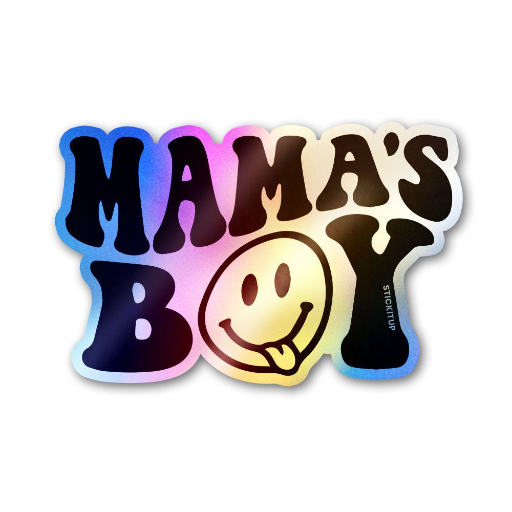 Mamas Boy Sticker Holographic Stickers